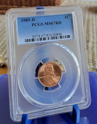 1985-D 1C Lincoln Memorial Cent-PCGS MS67RD - Image 1 of 2