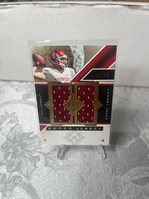 2013 Ultimate Collection Landry Jones Super GU Jersey #d /35 Oklahoma - Image 1 of 2