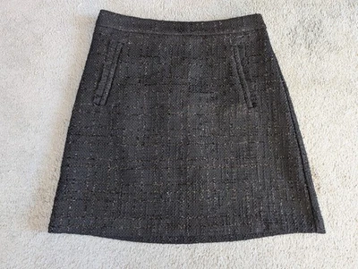 Black Check Winter Pencil Skirt Size 10 F&F - Image 1 of 3