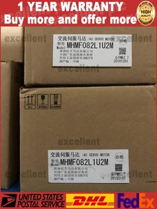 US Free TAX NEW ORIGINAL PANASONIC MHMF082L1U2M SERVO MOTOR MHMF082L1U2M - Picture 1 of 5