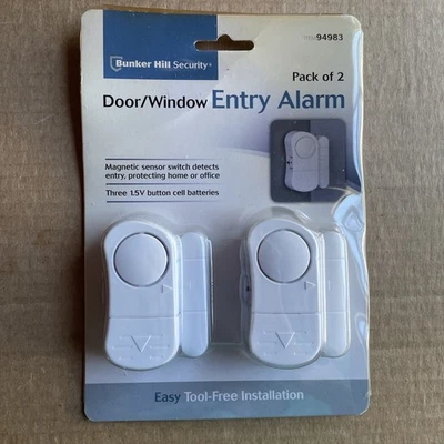 Bunker Hill Security Door / Window Entry Alarm Pack of 2 Item 94983 New Sealed - Image 1 of 2