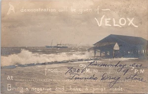 Papel fotográfico RPPC publicidad VELOX remolque farmacia Petaluma California PMC - Imagen 1 de 2