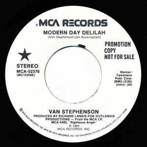 VAN STEPHENSON - MODERN DAY DELILAH - MCA-52376 - 45 Record VG+ - Foto 1 di 2