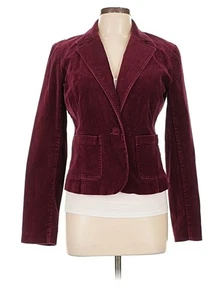 Vintage Polo Jeans Ralph Lauren Cotton Velvet Jacket Blazer Women M Burgundy EUC - Picture 1 of 8