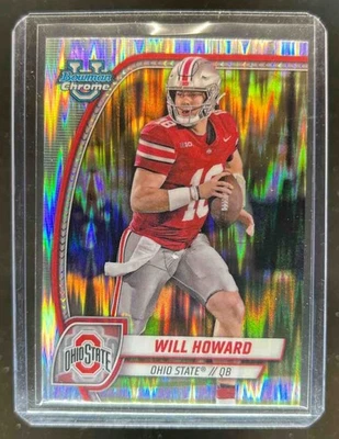 2024 Bowman Chrome U Will Howard Stealth Refractor #182 Buckeyes - Image 1 of 2