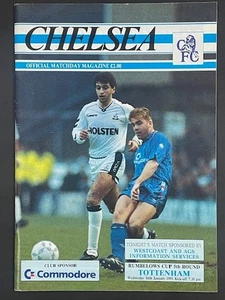 1990/91 CHELSEA V TOTTENHAM HOTSPUR 16-01-1991 RUMBELOWS LEAGUE CUP 5TH ROUND - Picture 1 of 1