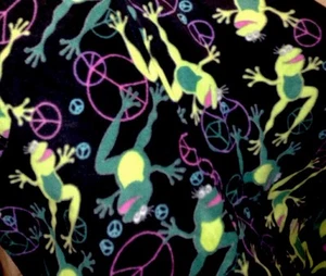 Joe Boxer Footed Pajamas 1 PC Frogs Peace Sign NWT XS S M L or XL ALMOST GONE! - Picture 1 of 7