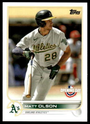 Matt Olson 2022 Topps Opening Day #187 Oakland Athletics - Image 1 of 2