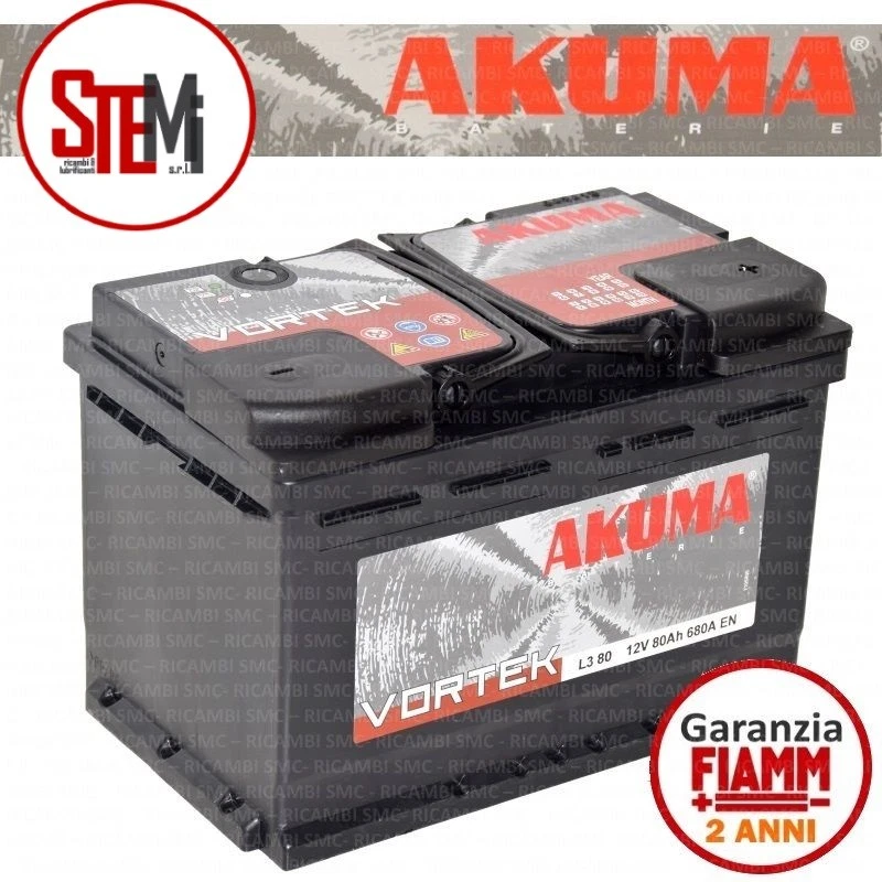 BATTERIA AUTO AKUMA 80 AH VORTEK = BOSCH 74 AH 12V 680A EN ORIGINALE NUOVA - Immagine 1 di 1