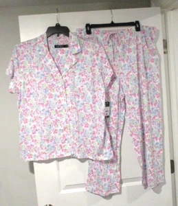 Lauren Ralph Lauren Womens Classic luxurious soft pajamas size XL floral print - Picture 1 of 5