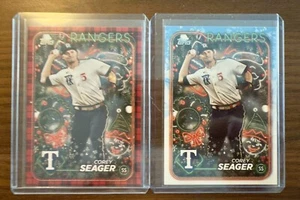 2024 Topps Holiday Holiday Variation Short Prints#H45 Corey Seager - Picture 1 of 6