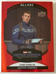 Chris Evans as Captain America, Red Prism 26, 2022 Upper Deck Marvel Allure - Picture 1 of 2