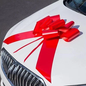 Riesige Autoschleife - XXL 76 Cm, Große Rote Schleife Für Auto Fahrrad Weihnacht - Bild 1 von 9