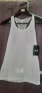 Under Armour Sleeveless Racerback Women's Tank Top White L - Picture 1 of 2