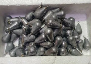 Fishing Sinkers Weights Pear Bomb Tackle Bait Snapper Leads Bulk Approx 5kg - Bild 1 von 2