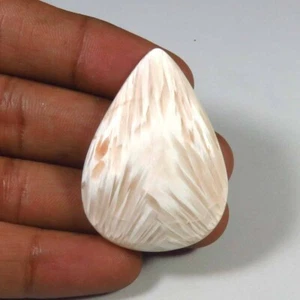 Scolecite Birne Cabochon 40X28 mm Natur Rot Scolecite Glatte Edelsteine 36 Kt SC-141 - Bild 1 von 11