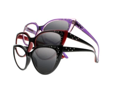 Gafas de sol fotocromáticas de transición ojo de gato mariposa diamantes de imitación Foto 1 de 4