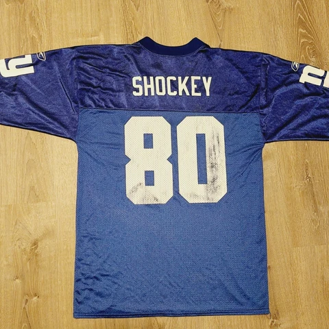 New York Giants JEREMY SHOCKEY #80 Reebok Jersey Blue Men's Medium NFL Cover