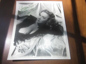1953 AUTOGRAPH PICTURE OF PIPER LAURIE PLUS NOTE - Picture 1 of 5
