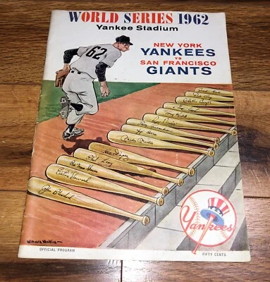 Vintage 1962 World Series Program New York Yankees vs San Francisco Giants MLB - Image 1 of 4