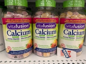 QTY: 3), Vitafusion Calcium Adult Vitamin 100 Gummies, EXP:2026NO - Picture 1 of 15