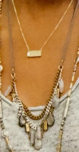 SILPADA"Courtyard Chic"Necklace~Agate, Brass,Labradorite,Pyrite, Suede,Sterling - Picture 1 of 11