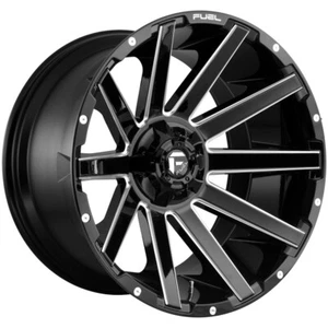 22x12 -44 Fuel 1PC D616 Contra 5x4.5,5x5.0 Matte Black Milled Wheels (Set of 4) - Picture 1 of 1