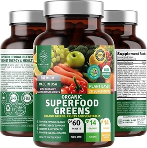 28 Powerful Ingredients Natural Fruit and Veggie Supplement with Alfalfa, Beet - Picture 1 of 6