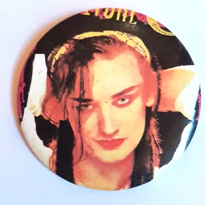 Vintage BOY GEORGE Pinback Button Culture Club 1980’s Licensed ORIGINAL Badge - Picture 1 of 3