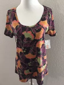 Süßes LulaRoe Classic T! Blumenmuster orange, lila, mehrfarbig Größe X-Small - Bild 1 von 3