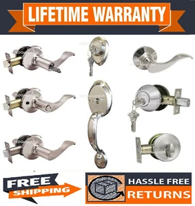 Constructor Entry Privacy Passage Dummy Lever Handleset Deadbolt Door Lockset SN - Picture 1 of 24