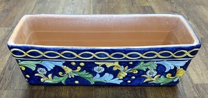 Vietri Keramik - 19,1/2"" x 7,1/2"" Cachepot - handgefertigt/bemalt in Italien - Bild 1 von 6