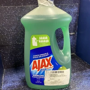 AJAX Ultra Liquid Dish Soap, Lime Scent + Vinegar, 90 Fl Oz - Picture 1 of 3