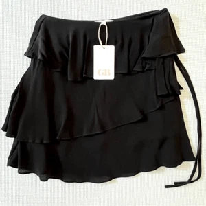 Gianni Bini Women's Layered Ruffled Black Miniskirt nwt XSmall - Picture 1 of 15