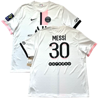 2021/22 PSG Away Jersey #30 Messi 2XL Nike Soccer Paris Saint Germain NEW - Image 1 of 4