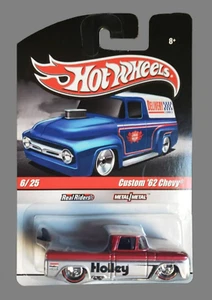 2010 Hot Wheels CUSTOM '62 CHEVY PICKUP TRUCK Slick Rides Dark Red & Silver 1:64 - Picture 1 of 15