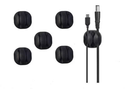 Paquete de 6 organizadores de carrete de cable - administración de cables, clips de cable de cargador de escritorio Foto 1 de 4