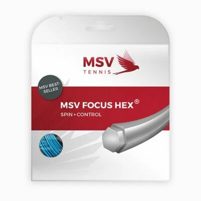 MSV Focus Hex Tennis String 12m 1.23mm - Sky Blue