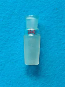 Glass Reducing Adapter,24/40 Male Joint To 14/20 Female Joints,Lab Glassware - Picture 1 of 4