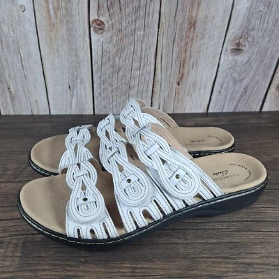 Женские белые кожаные сандалии Clarks Collection Leisa Faye размер 9 M (новые без коробки) - Изображение 1 из 4