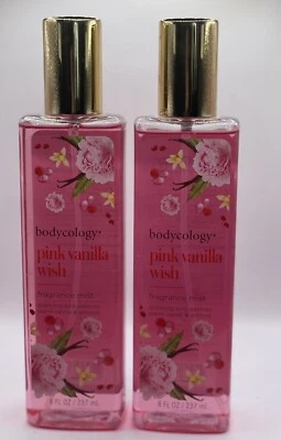 Bodycology Pink Vanilla Wish Fragrance Mist Perfume 8 fl oz; LOT OF TWO (2)! - Image 1 of 4