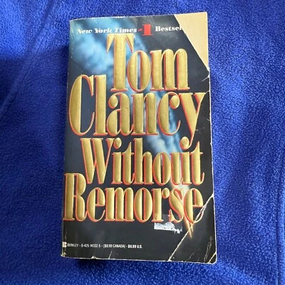 Tom Clancy Without Remorse Paperback Thriller Action Spy Novel Book Foto 1 de 4