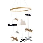 Crib Mobile Airplanes & Cloud Nursery Decoration Grey and White, Navy , Tan9450