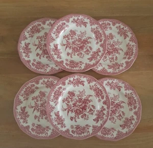 6 Assiettes Demi Creuses Enoch Wedgwood Asiatic Pheasants Tunstall Staffordshire - Picture 1 of 5