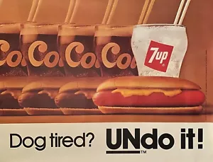 SEVEN-UP 1970'S ORIGINAL VINTAGE UNCOLA POSTER 45" X 59" ROLLED, VERY GOOD COND - Picture 1 of 1