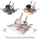 Set of 8Pcs, Pan & Pots, Non-stick, Induction-compatible, Durable - Nuovva