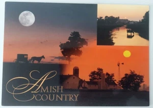 POSTCARD Amish Country Country Living Farms Cows Sunset - Picture 1 of 5