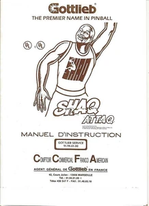 MANUEL DE FLIPPER GOTTLIEB SHAQ ATTAQ