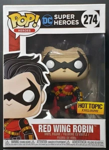 Funko Pop + Protector! Heroes #274 Red Wing Robin (HT Exclusive) *Mint* - Picture 1 of 12