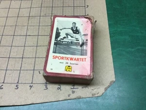 Vintage Antique Dutch Sportkwartet Olympics Sports Photo Cards w Box -1 Jumbo - Picture 1 of 7